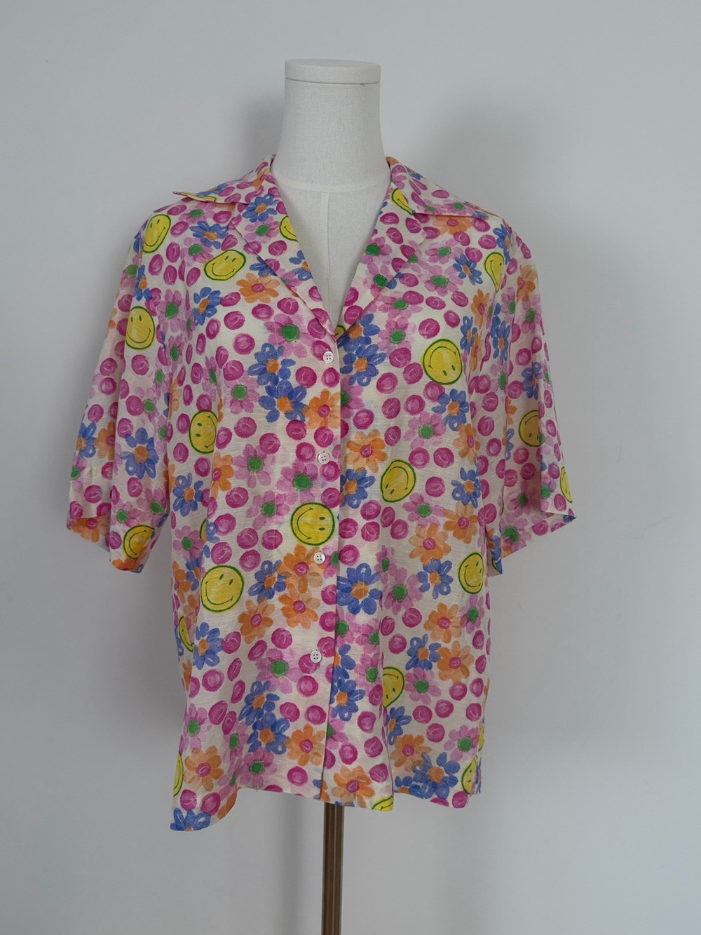 Sandro x Smiley Floral Shirt S